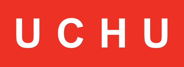 Uchuu's banner with red background and white text.